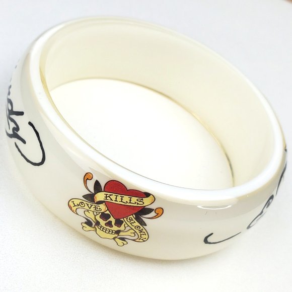 ED HARDY VINTAGE Style Authentic Bracelet/Bangle Bracelet/Hard Rock Accessories - Picture 1 of 10